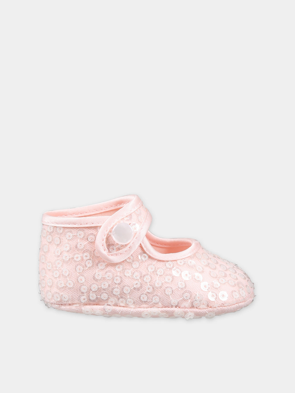 Ballerine rosa per neonata con paiettes